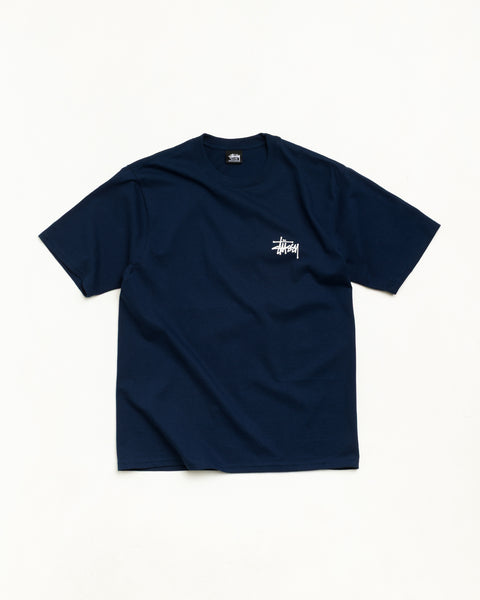 Basic Stussy Tee Unisex Short Sleeve In Navy