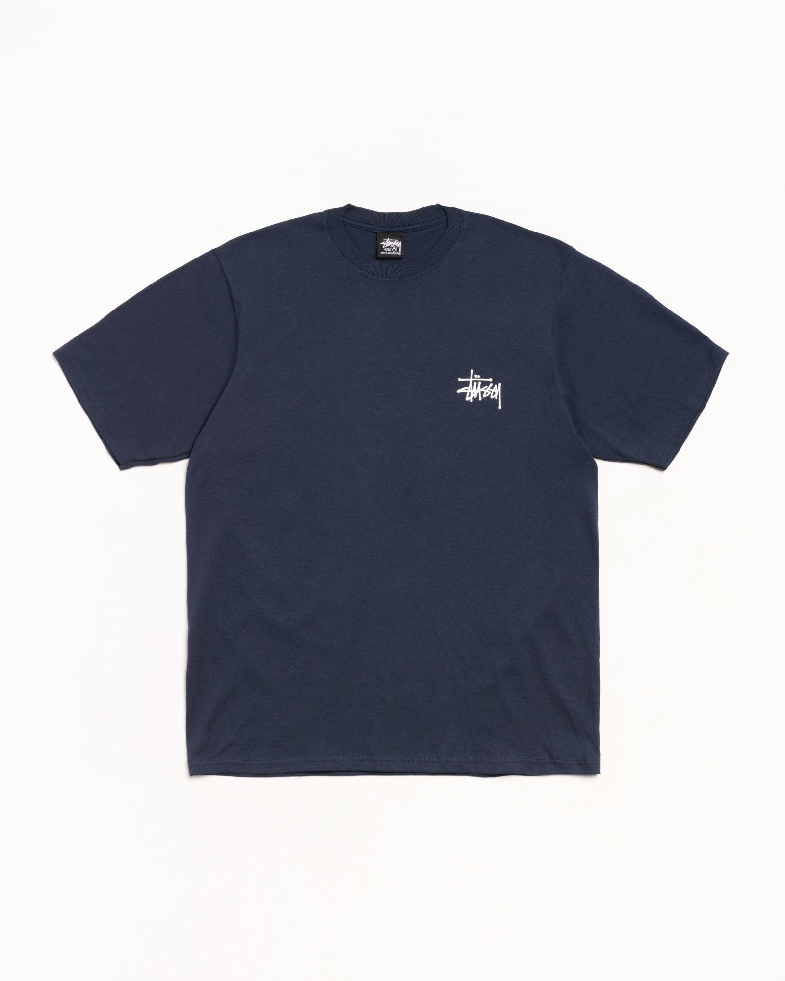 Basic Stussy Tee Mens Short Sleeve In Navy