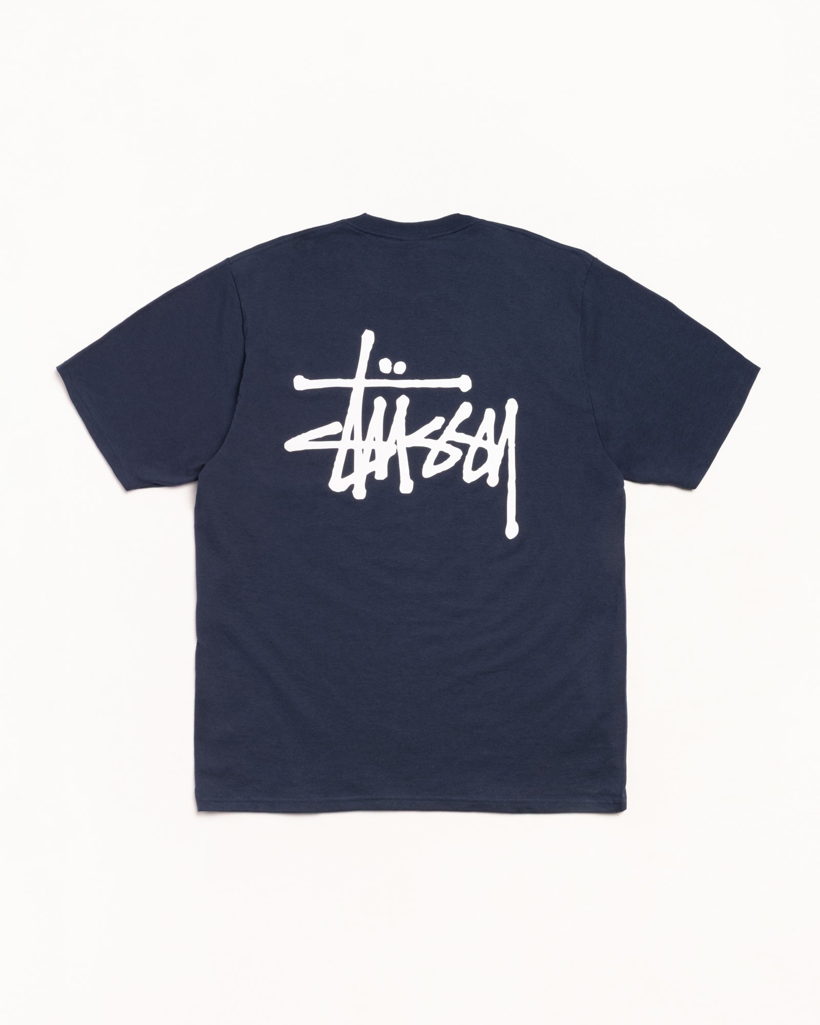 Basic Stussy Tee Mens Short Sleeve In Navy
