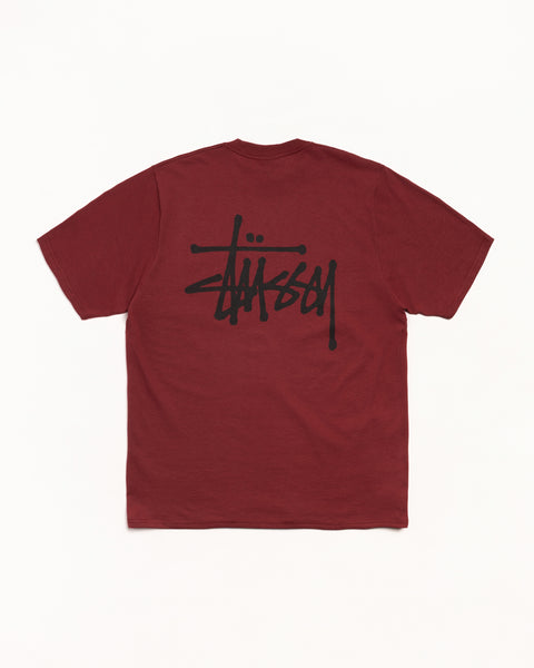 Basic Stussy Tee Mens Short Sleeve In Wine