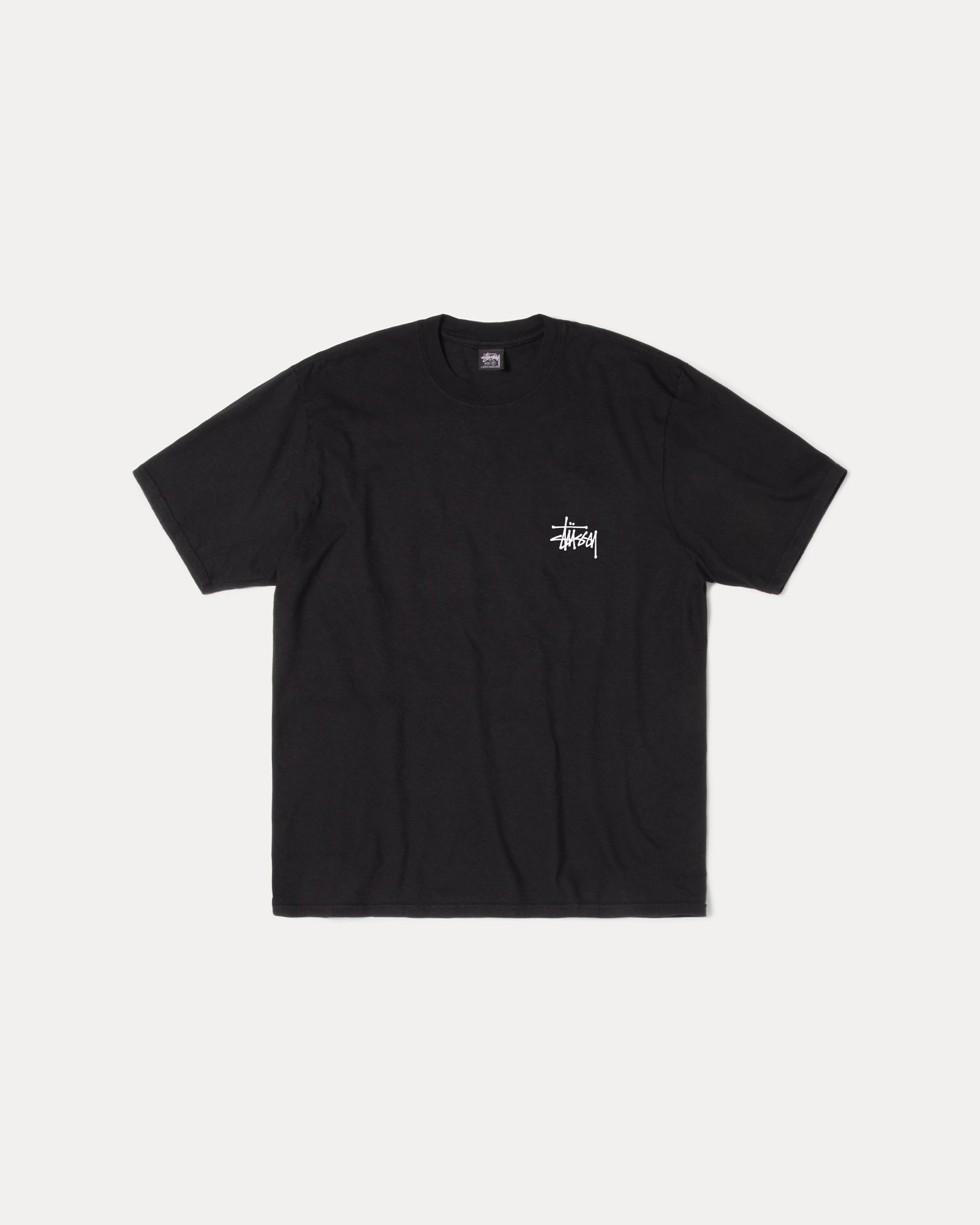 Basic Stussy Pig. Dyed Tee Mens Short Sleeve In Black