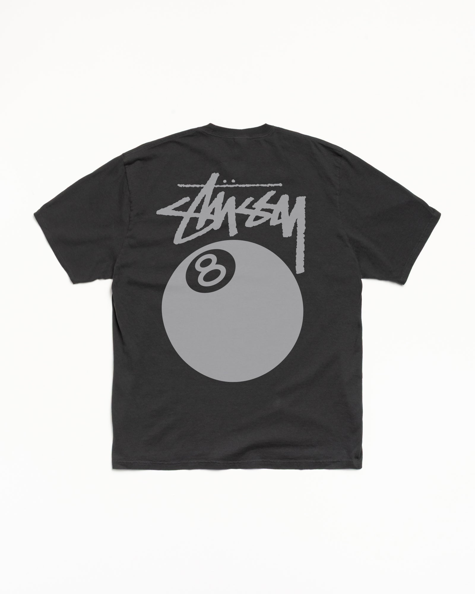 8 Ball Pig. Dyed Tee Mens Short Sleeve In Faded Black
