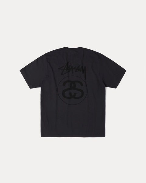 Stock Link Pig. Dyed Tee Mens Short Sleeve In Faded Black