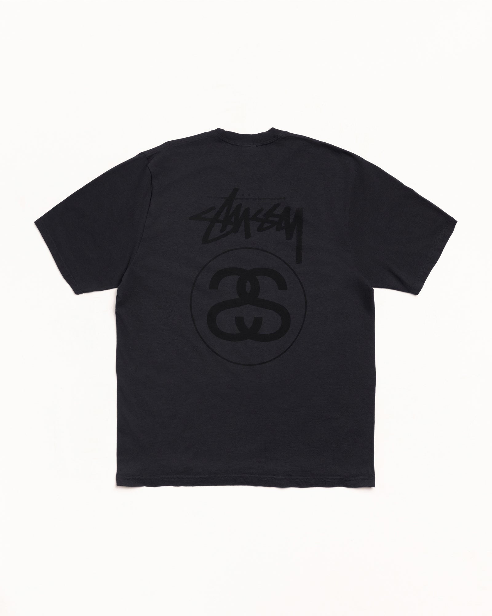 Stock Link Pig. Dyed Tee Mens Short Sleeve In Faded Black