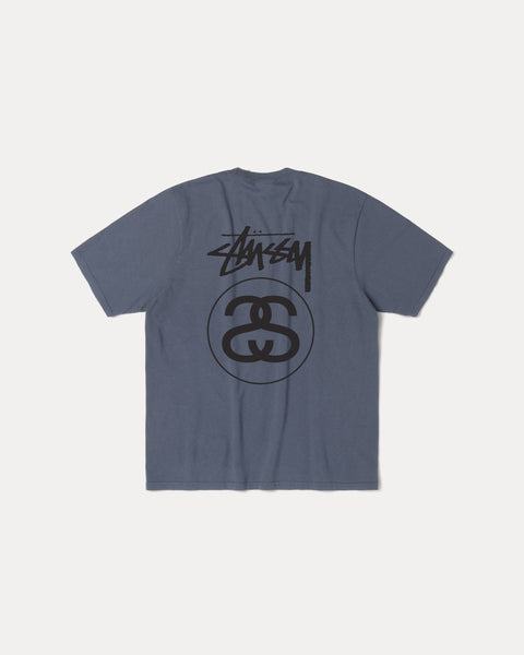 Stock Link Pig. Dyed Tee Mens Short Sleeve In Navy