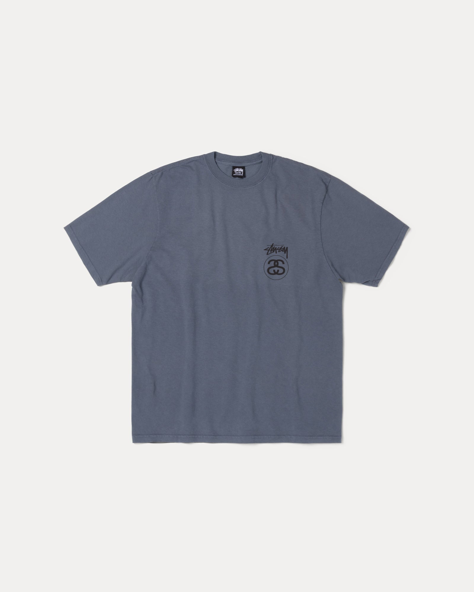 Stock Link Pig. Dyed Tee Mens Short Sleeve In Navy