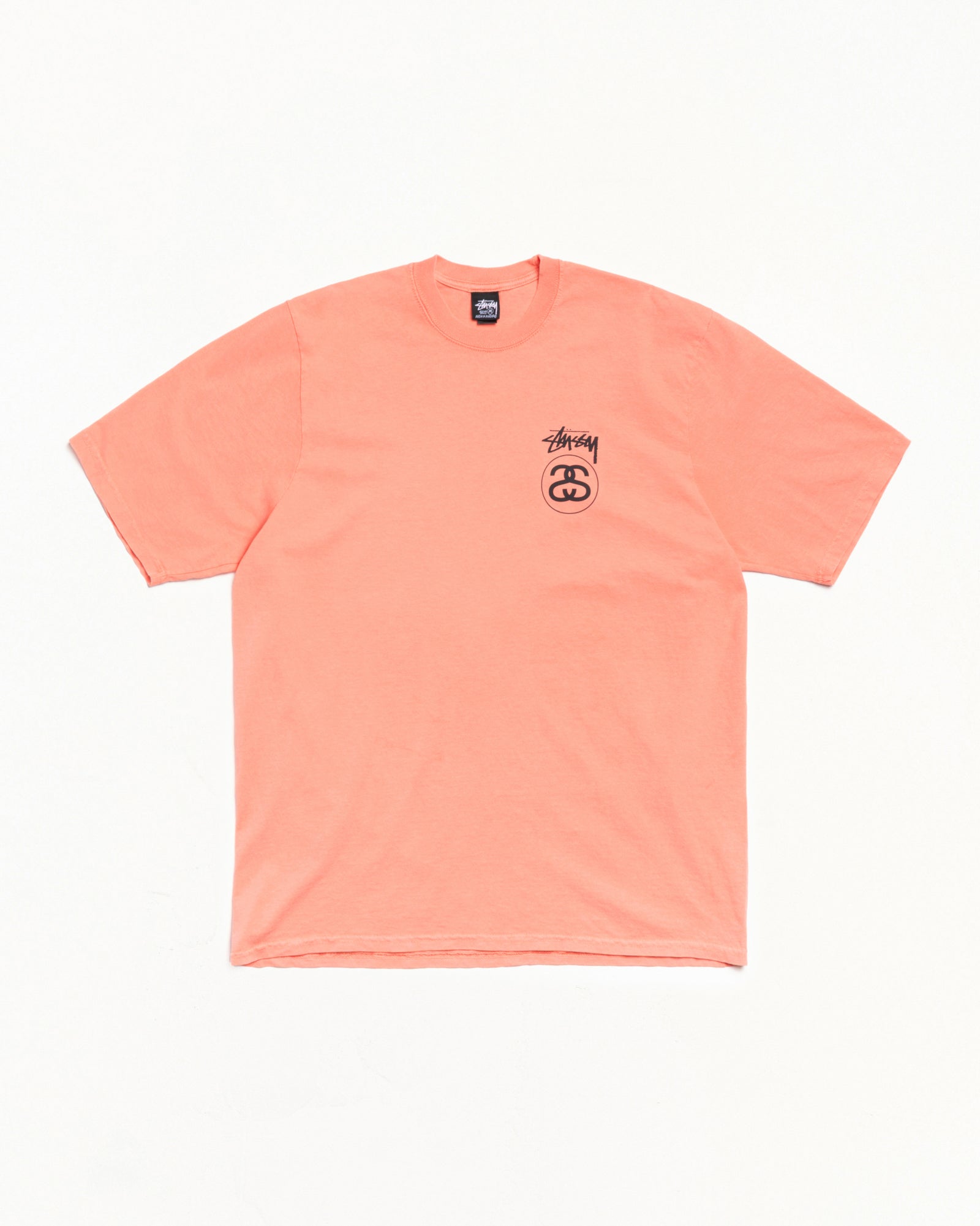 Stock Link Pig. Dyed Tee Mens Short Sleeve In Sherbert