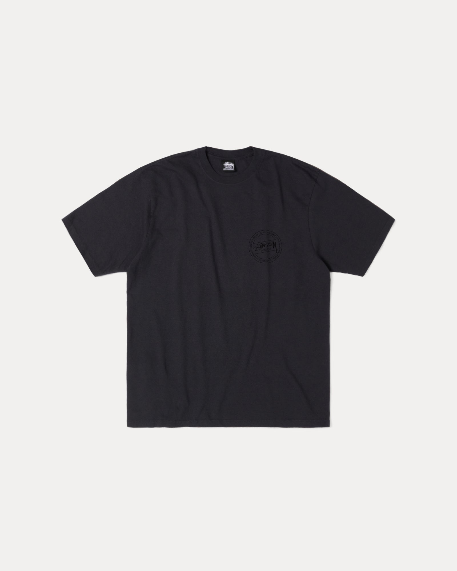 Stussy Wear Pig. Dyed Tee Mens Short Sleeve In Faded Black