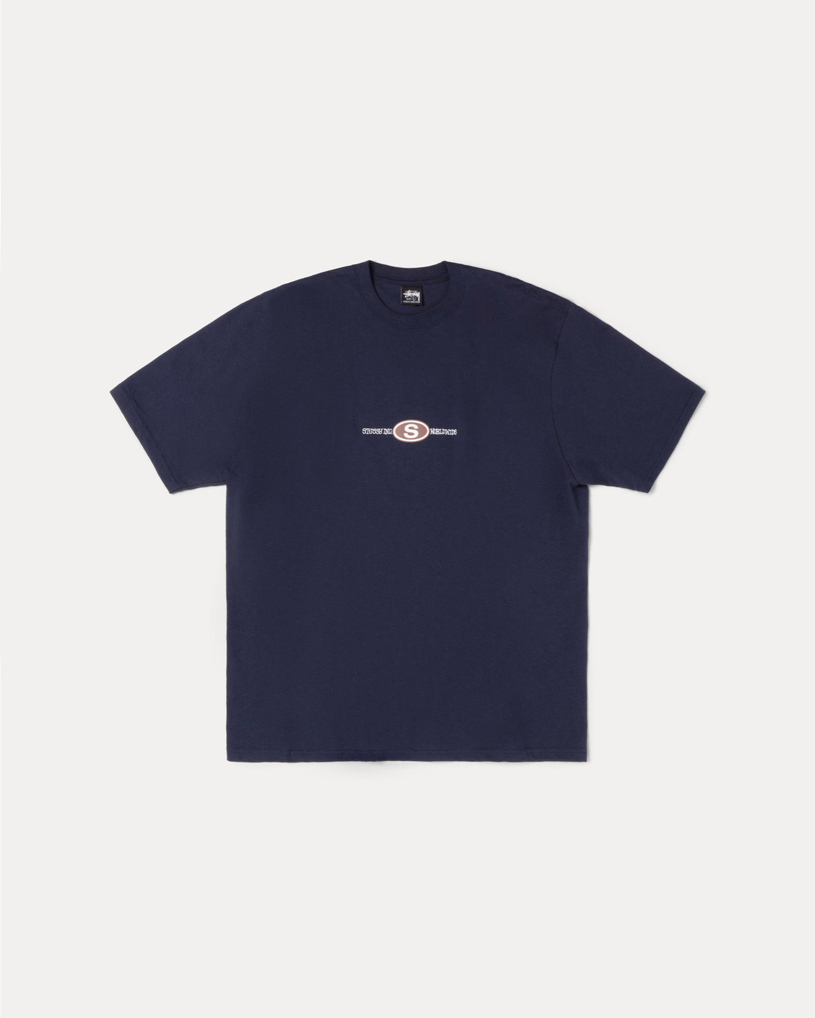 Worldwide Dot Tee Mens Short Sleeve In Navy