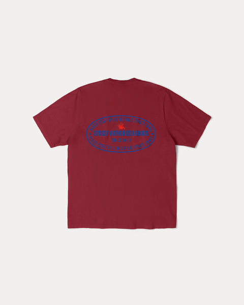 Authorized Tee Mens Short Sleeve In Wine