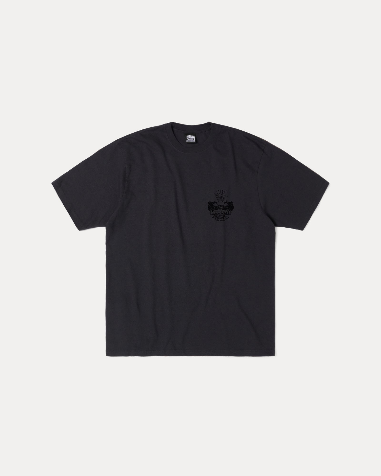 Built To Last Pig. Dyed Tee Mens Short Sleeve In Faded Black