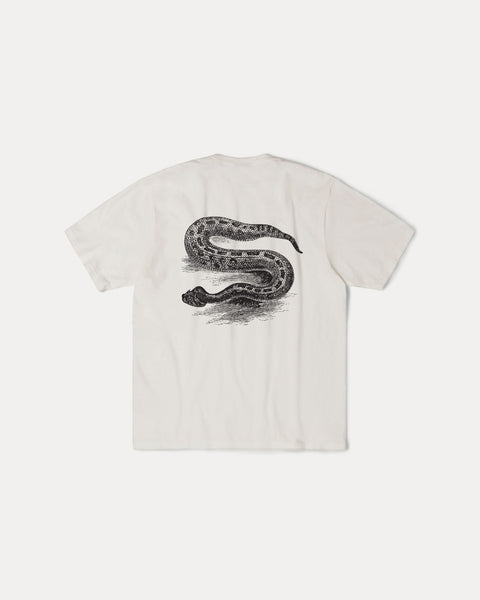 Serpent Pig. Dyed Tee Mens Short Sleeve In Natural
