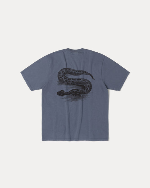 Serpent Pig. Dyed Tee Mens Short Sleeve In Navy