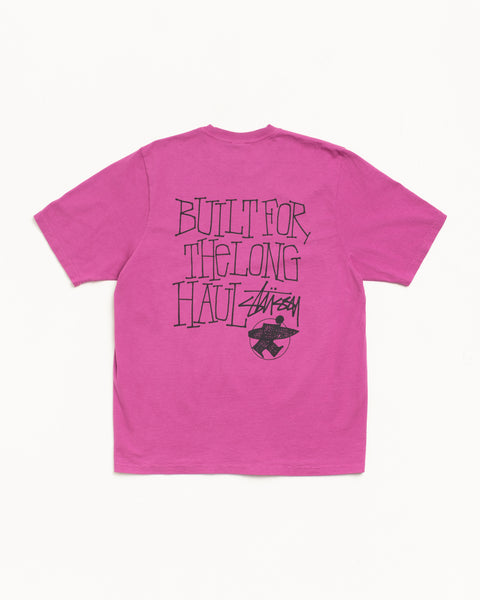 Long Haul Pig. Dyed Tee Mens Short Sleeve In Berry