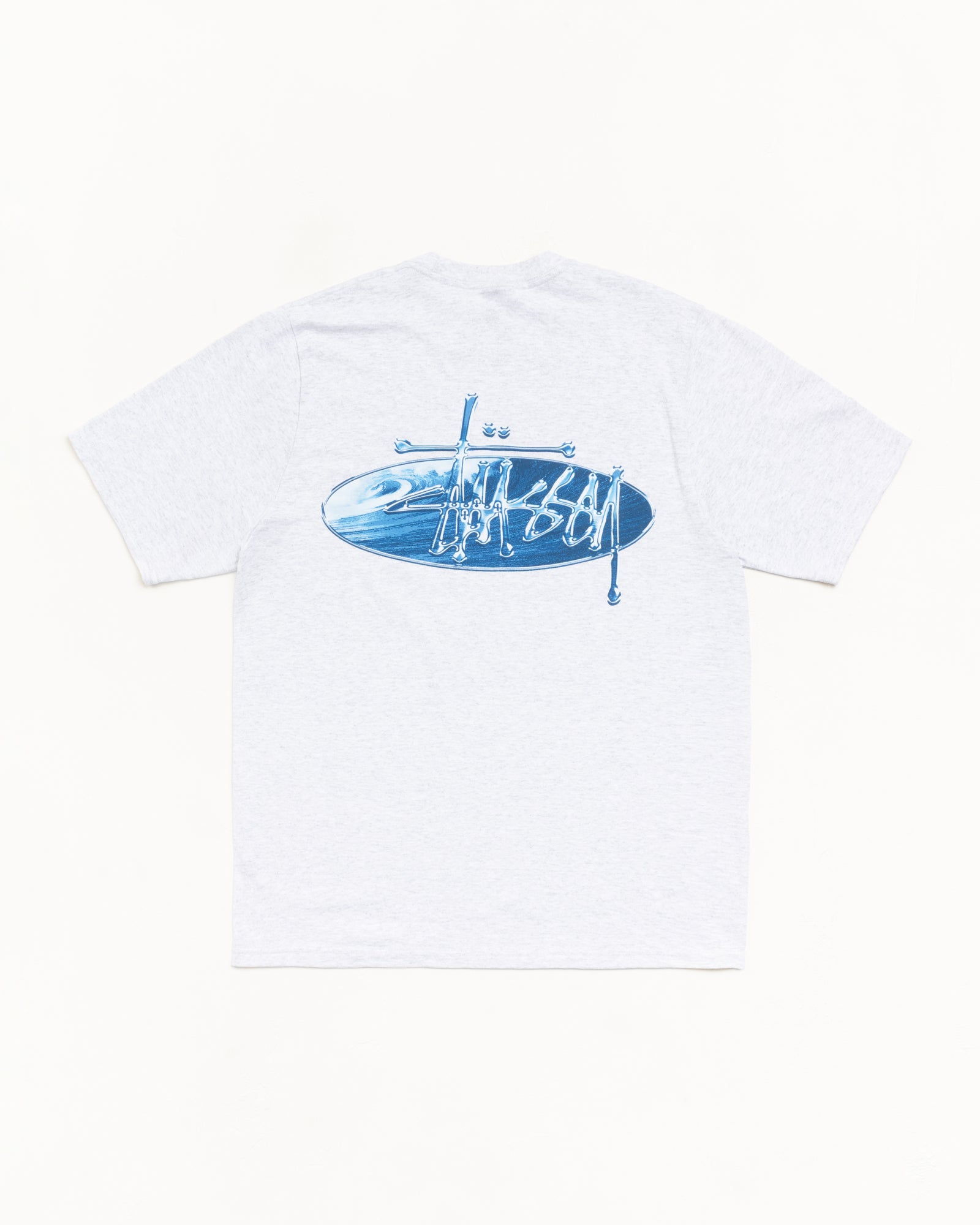 Wave Oval Tee – Ash Heather | Tees | Stüssy Canada