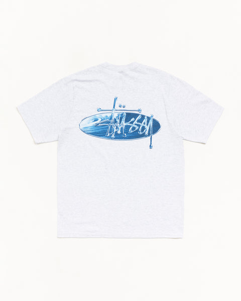 Wave Oval Tee Mens Short Sleeve In Ash Heather