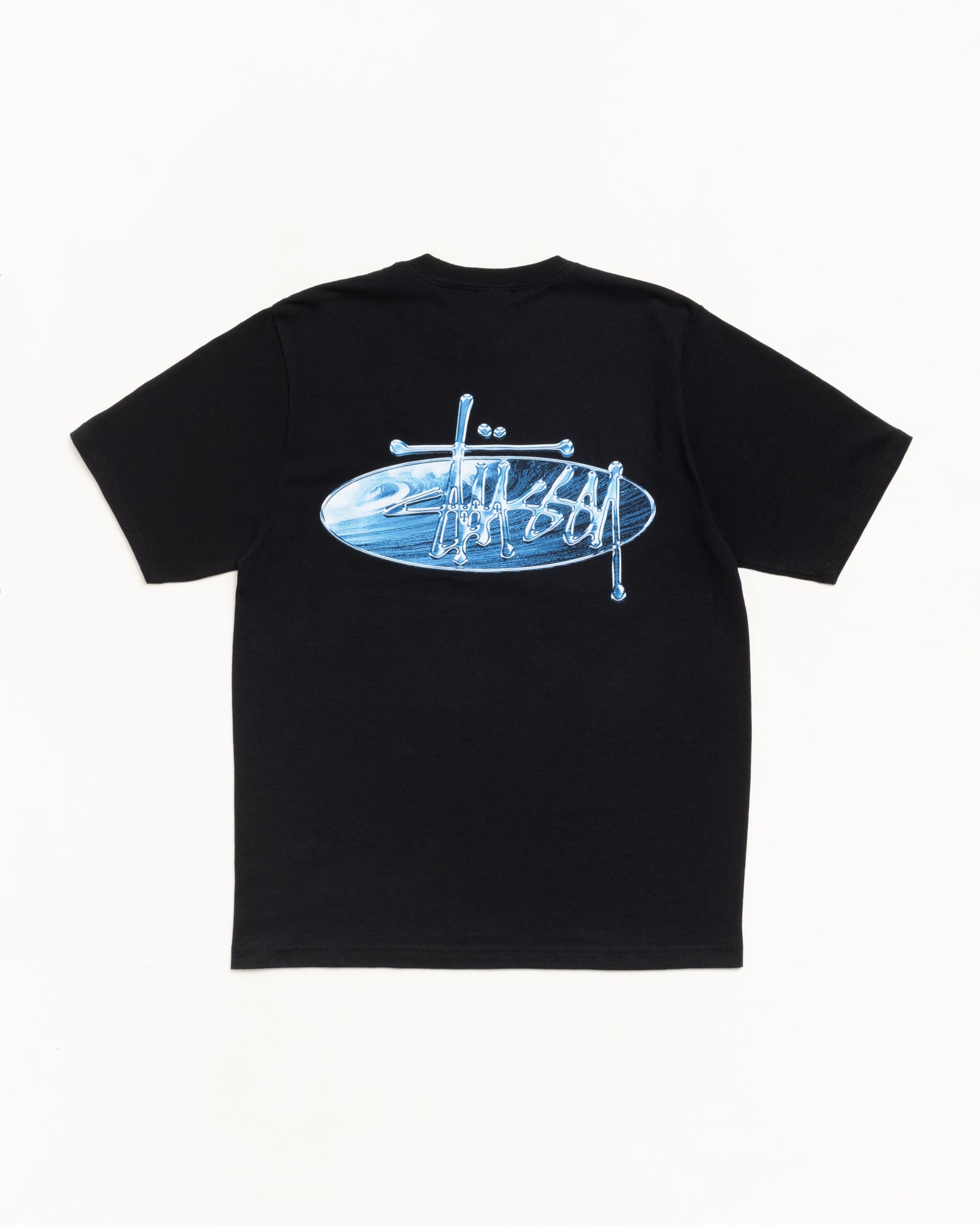Wave Oval Tee – Black | Tees | Stüssy Canada