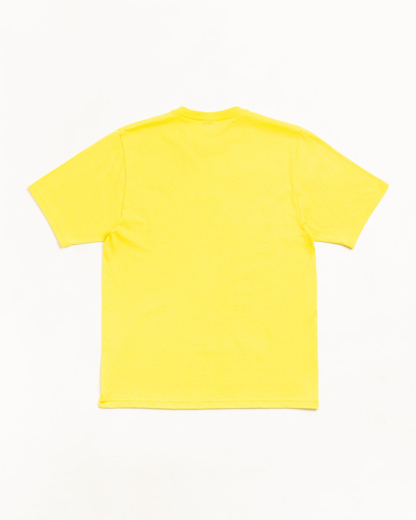 Stussy Sport Tee Unisex Short Sleeve In Lemon Yellow, Back View
