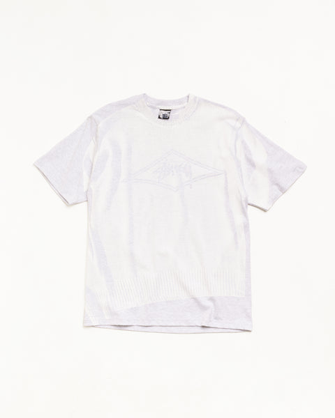 Sweater Tee Unisex Short Sleeve In Ash Heather