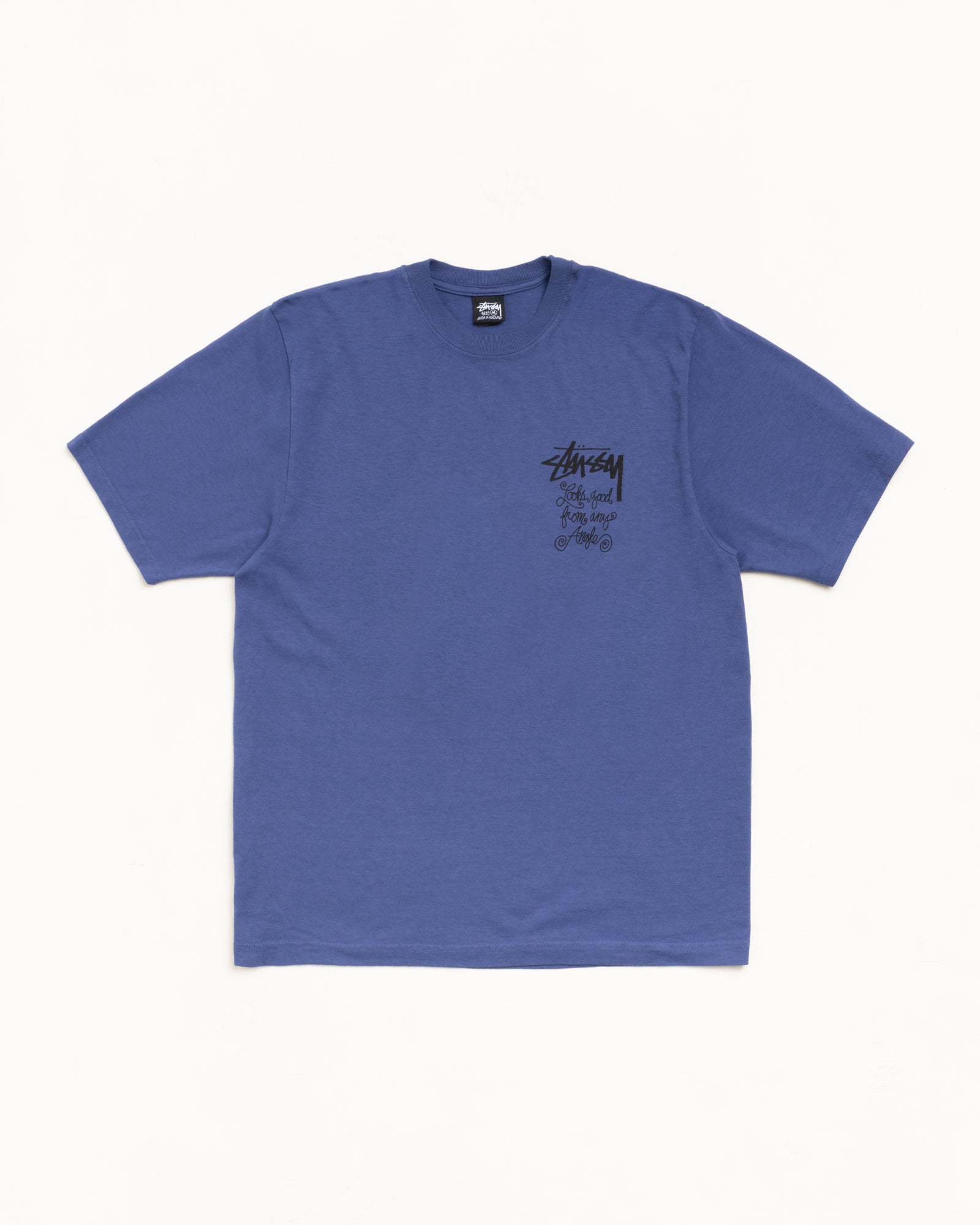 Any Angle Pig. Dyed Tee Mens Short Sleeve In Indigo