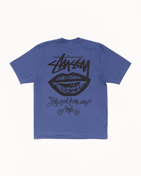 Any Angle Pig. Dyed Tee Mens Short Sleeve In Indigo