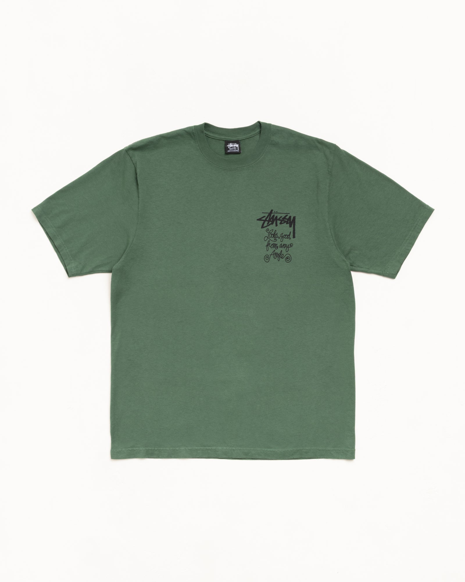 Any Angle Pig. Dyed Tee Mens Short Sleeve In Pine