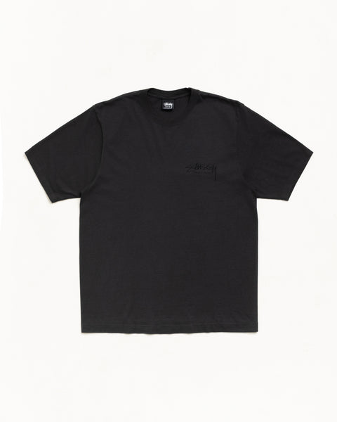 Beach Roots Pig. Dyed Tee Unisex Short Sleeve In Faded Black