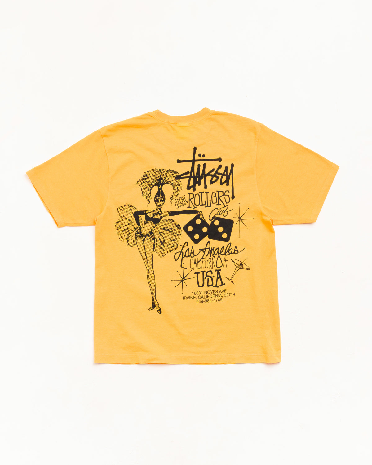 High Rollers Pig. Dyed Tee Unisex Short Sleeve In Marigold