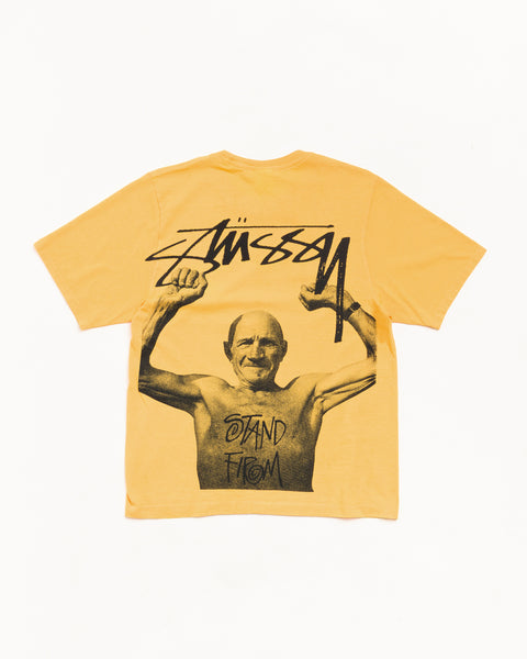Stand Firm Pig. Dyed Tee Unisex Short Sleeve In Marigold