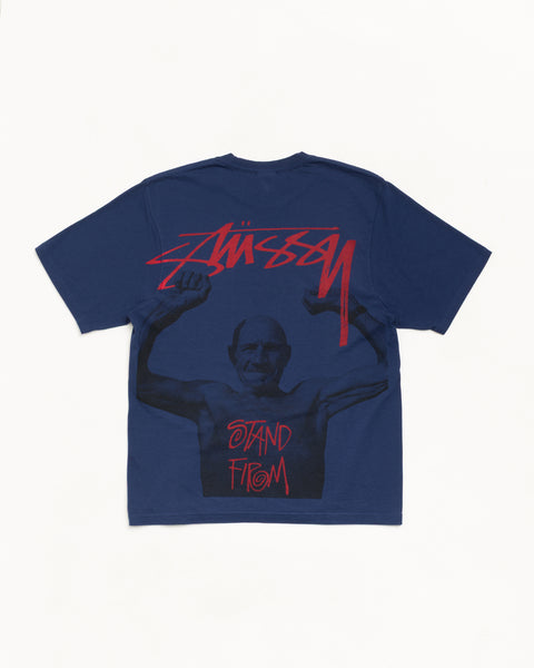 Stand Firm Pig. Dyed Tee Unisex Short Sleeve In Midnight