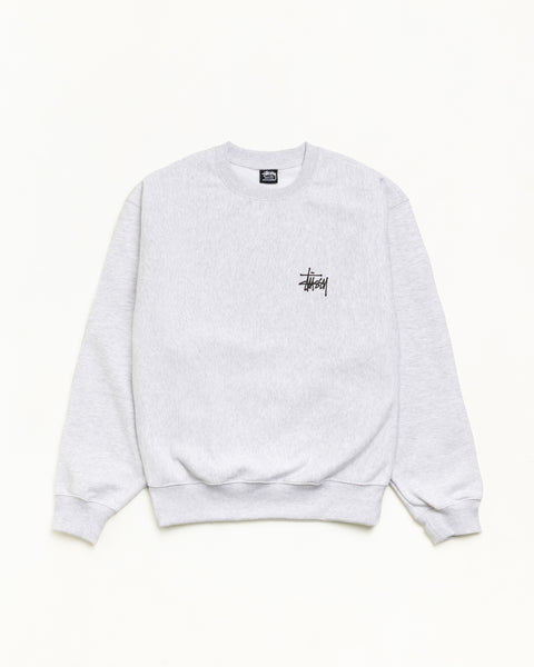 Basic Stussy Crew Unisex Long Sleeve In Ash Heather