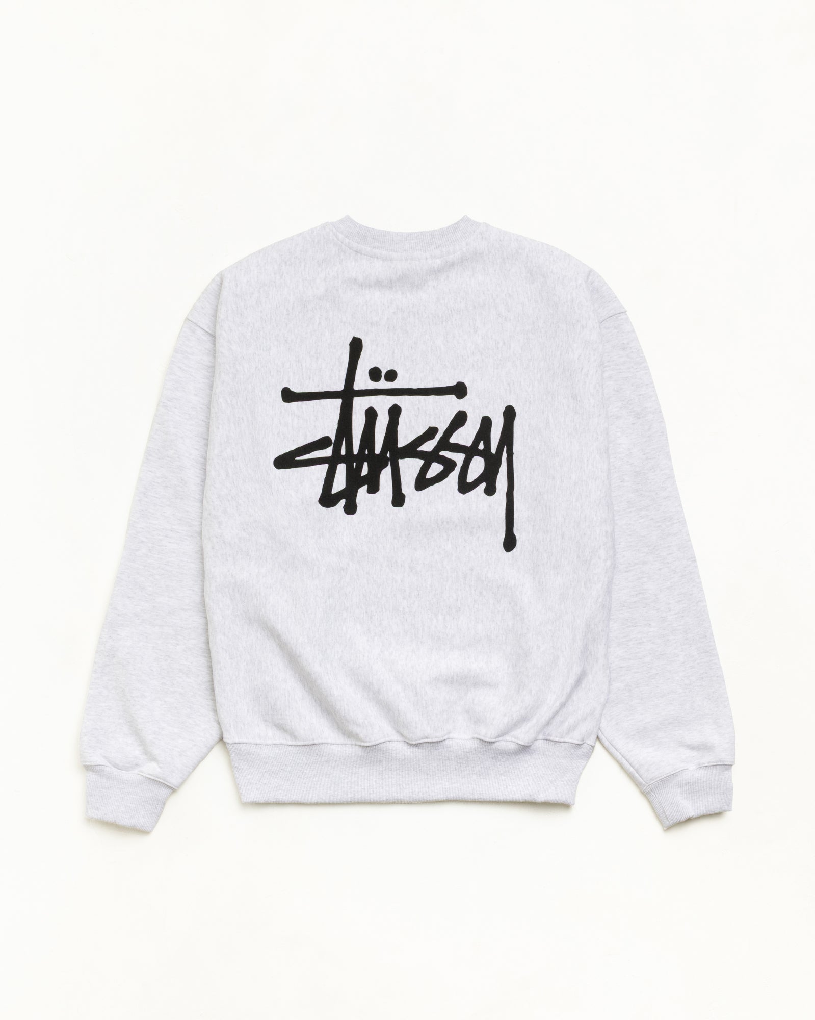 Basic Stussy Crew Unisex Long Sleeve In Ash Heather
