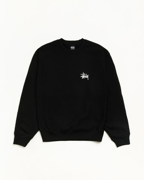 Basic Stussy Crew Unisex Long Sleeve In Black