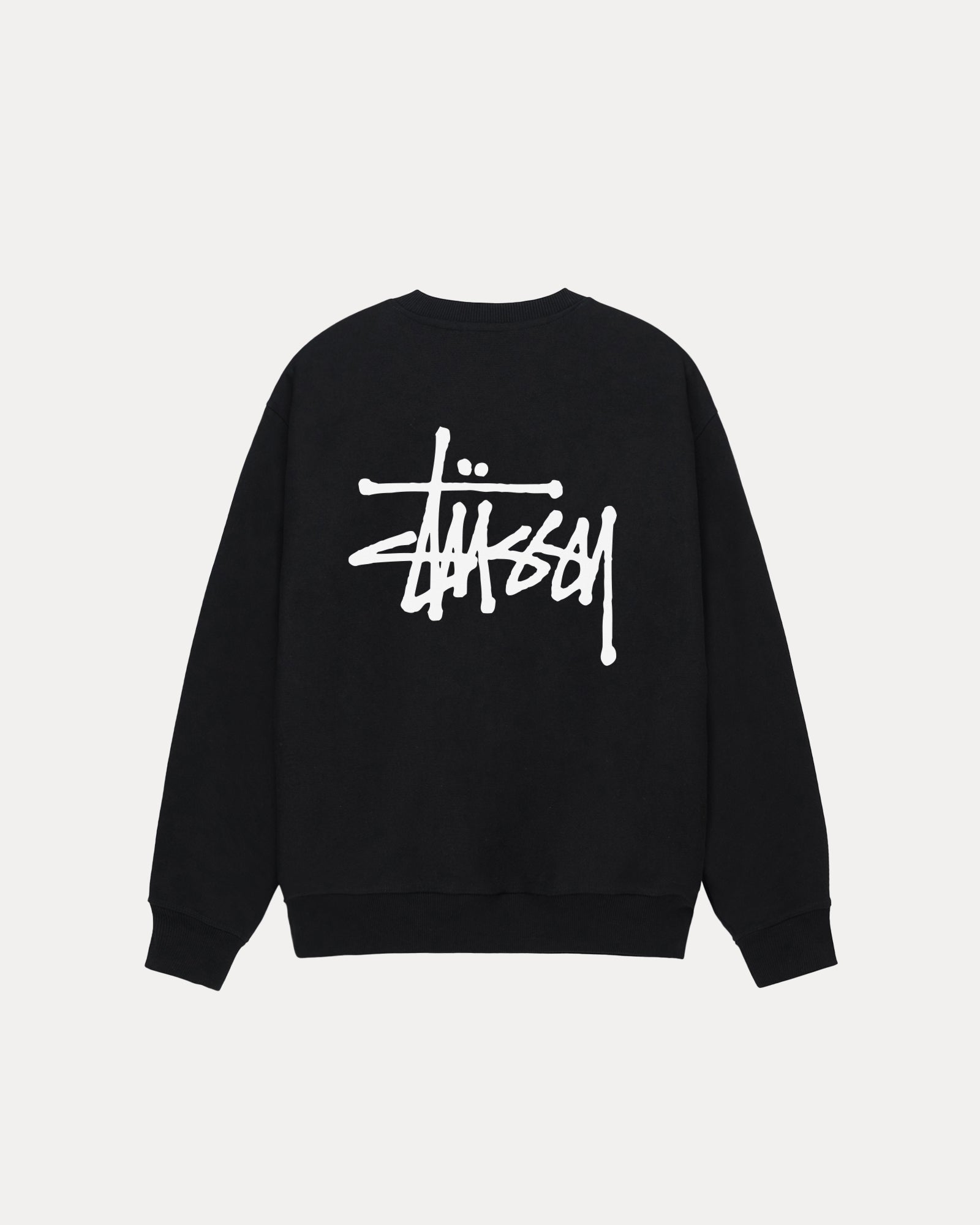 Basic Stussy Crew Mens Long Sleeve In Black