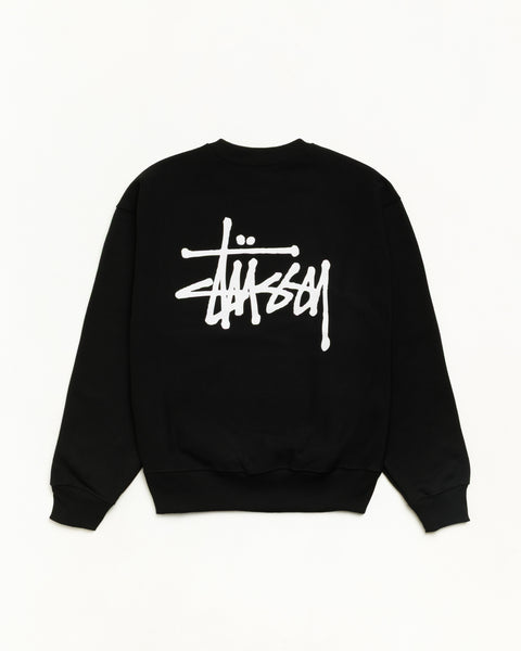 Basic Stussy Crew Unisex Long Sleeve In Black