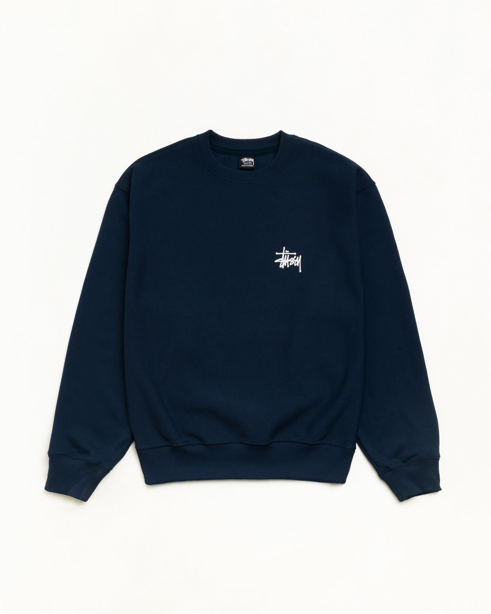 Basic Stussy Crew Unisex Long Sleeve In Navy