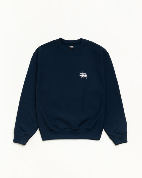 Basic Stussy Crew Unisex Long Sleeve In Navy