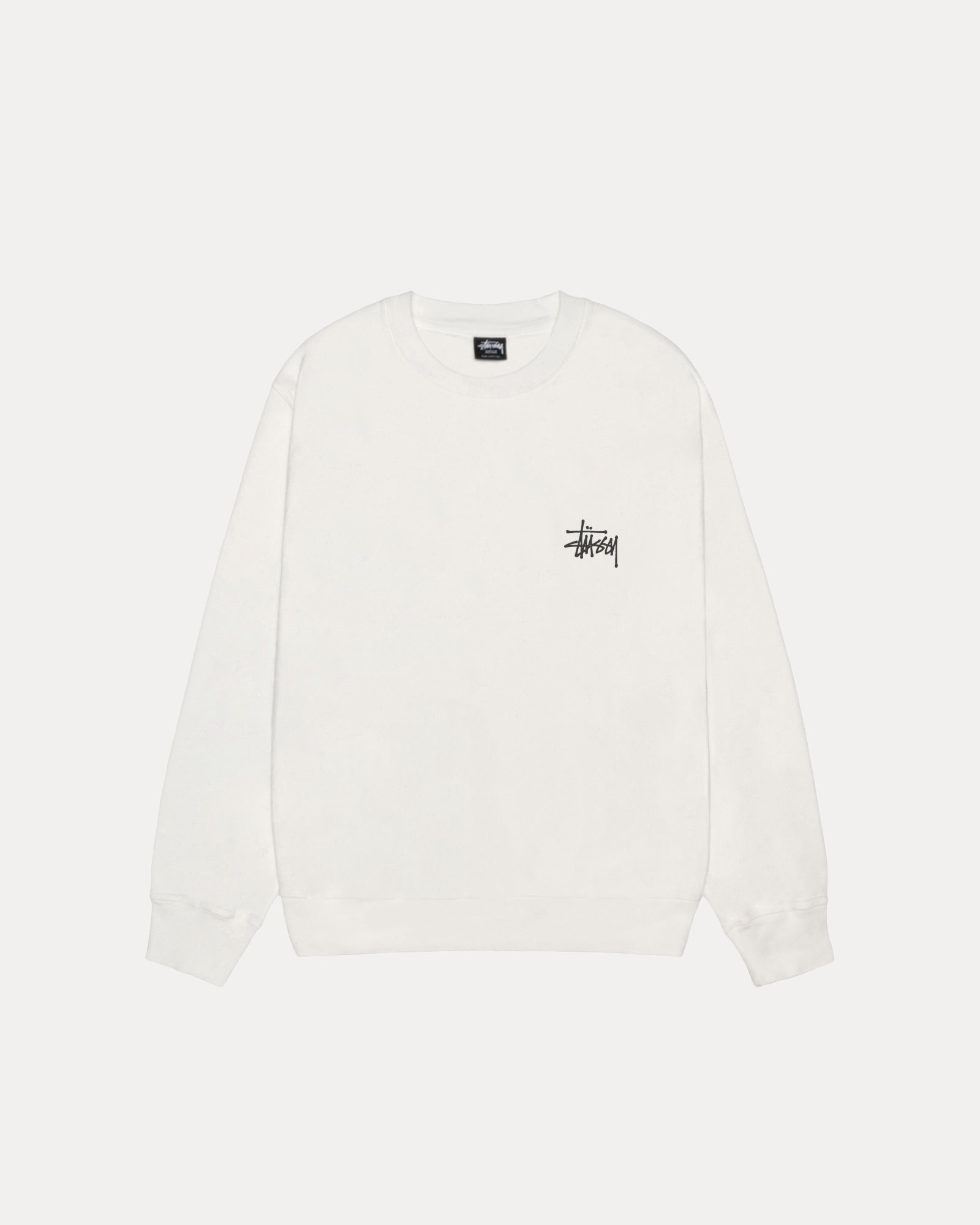 Basic Stussy Pig. Dyed Crew Mens Long Sleeve In Natural
