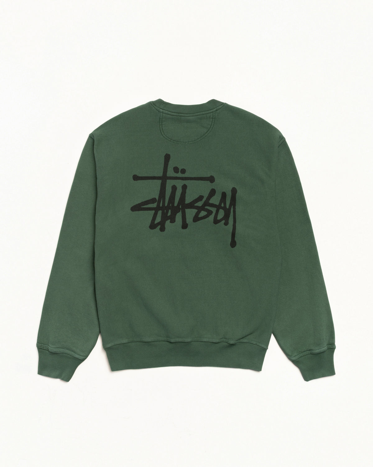 Basic Stüssy Crew Pigment Dyed – Pine | Tee & Sweats | Stüssy Canada