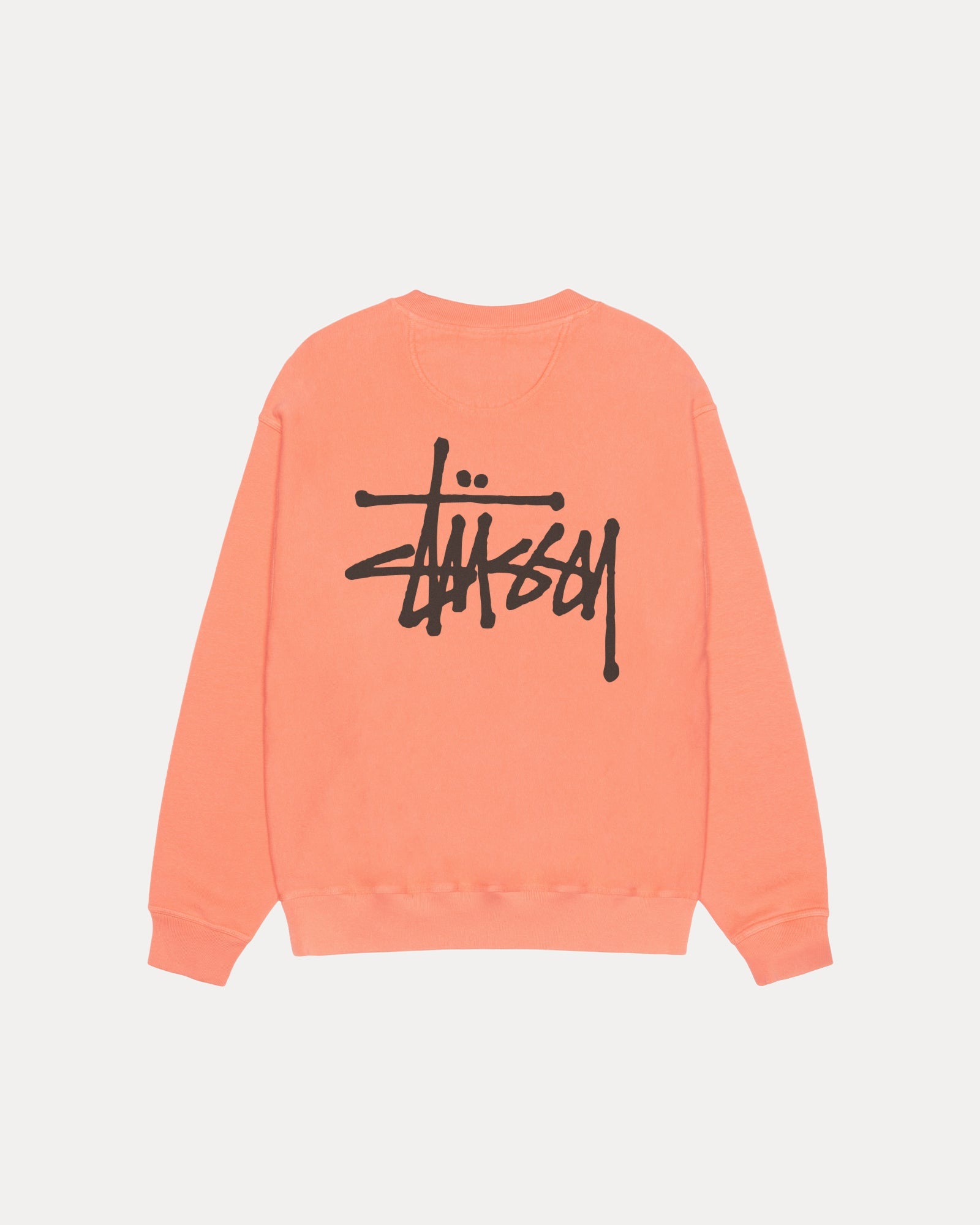 Basic Stussy Pig. Dyed Crew Mens Long Sleeve In Sherbert