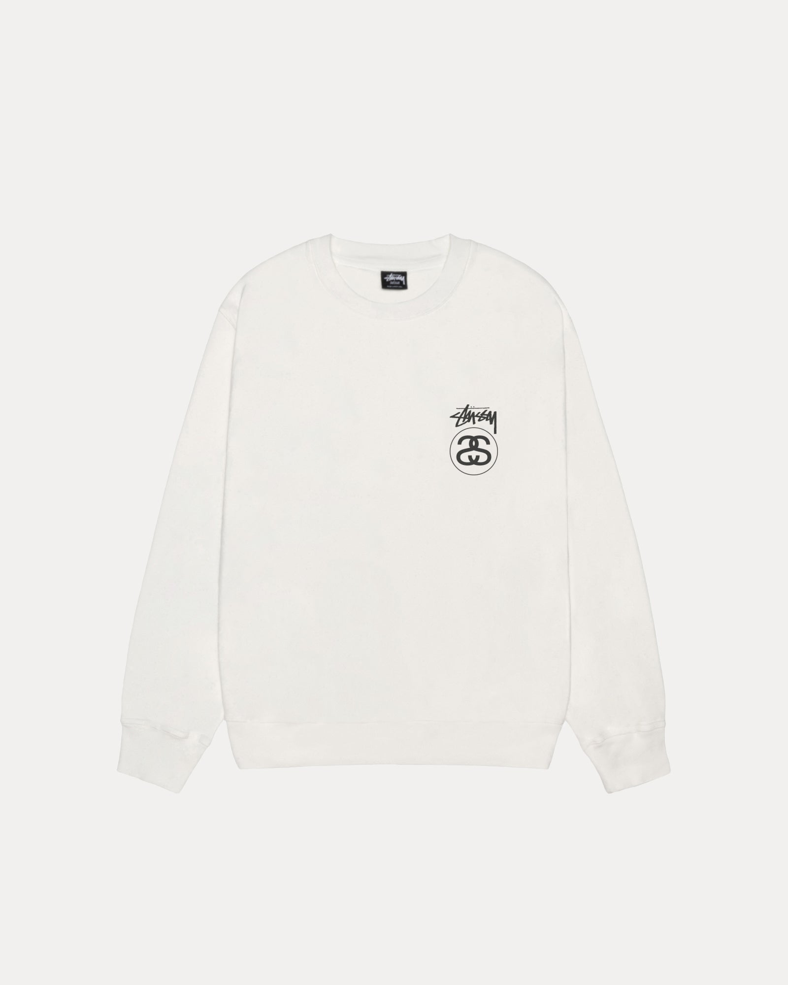 Stock Link Pig. Dyed Crew Mens Long Sleeve In Natural