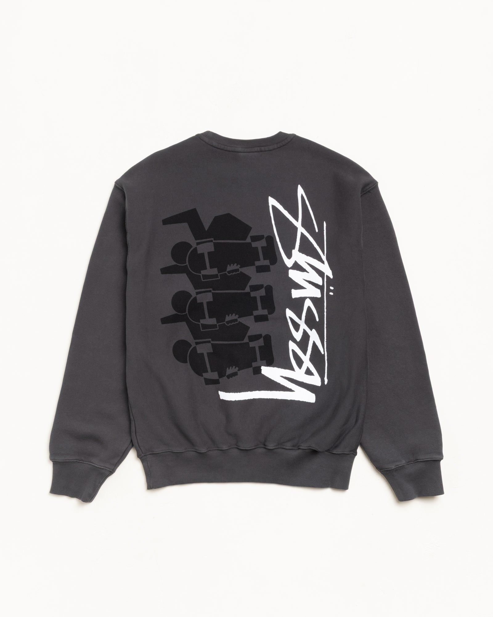 Skate Stack Crew – Faded Black | Crew Sweats | Stüssy Canada