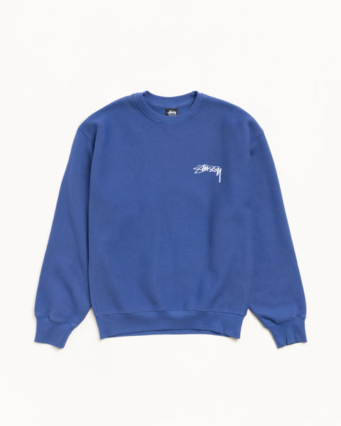 Skate Stack Gar. Dyed Crew Mens Long Sleeve In Indigo