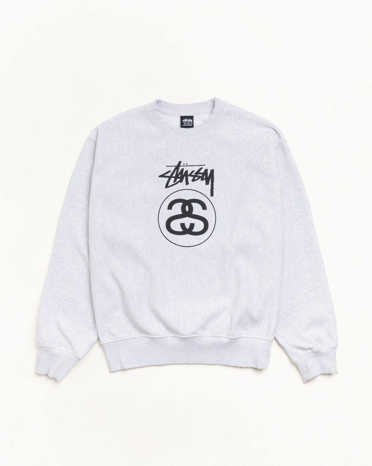 Stock Link Crew Unisex Long Sleeve In Ash Heather
