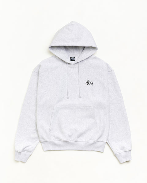 Basic Stussy Hood Unisex Long Sleeve In Ash Heather