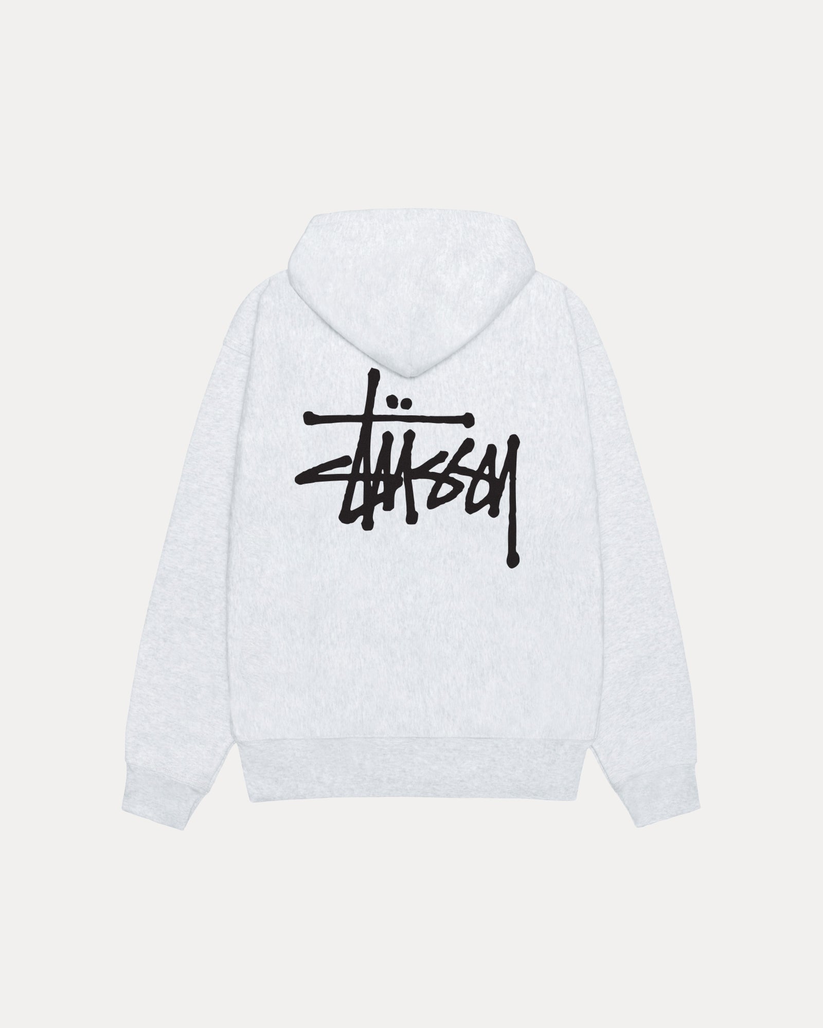 Basic Stussy Hood Mens Long Sleeve In Ash Heather