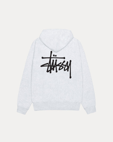 Basic Stussy Hood Mens Long Sleeve In Ash Heather