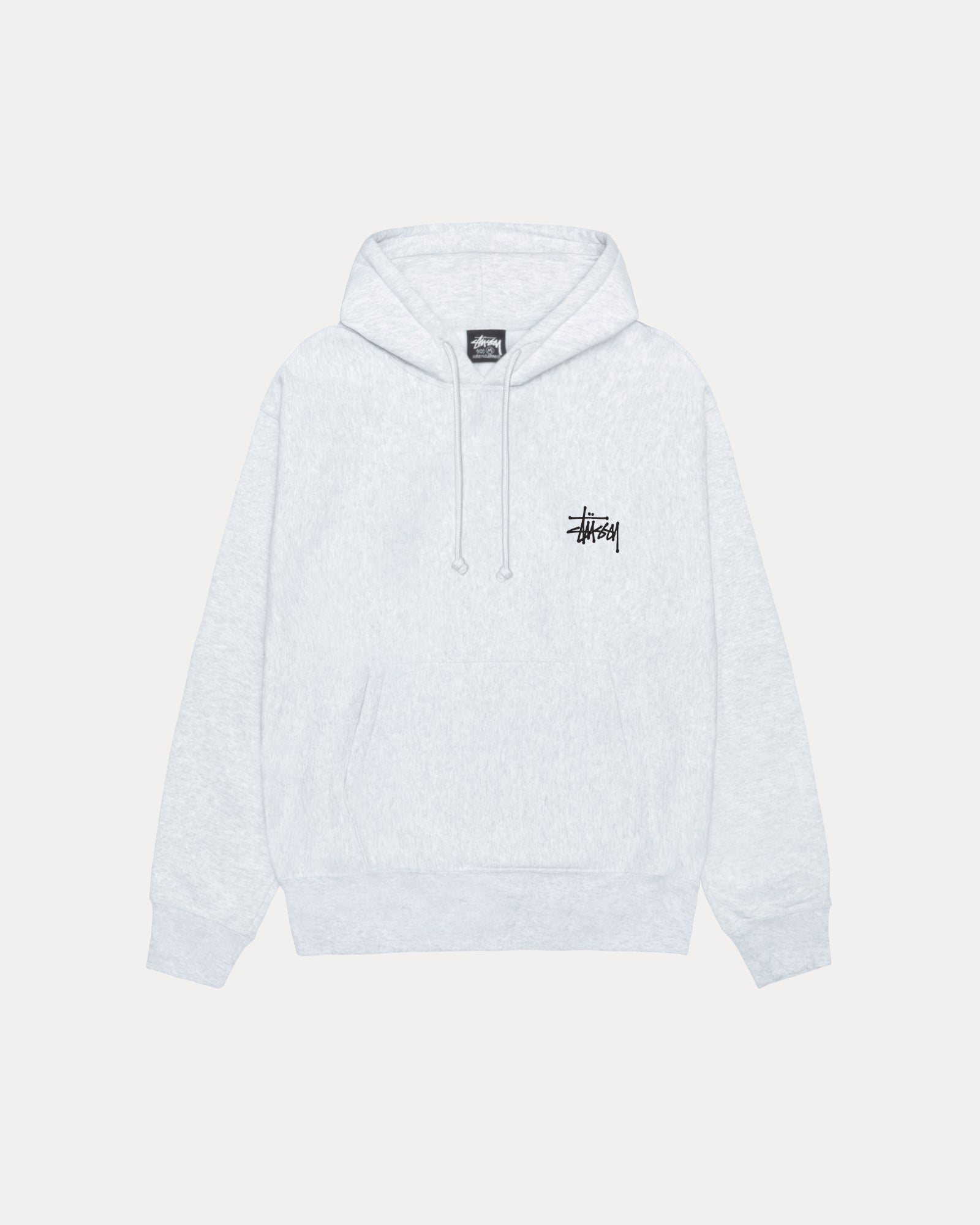 Basic Stussy Hood Mens Long Sleeve In Ash Heather