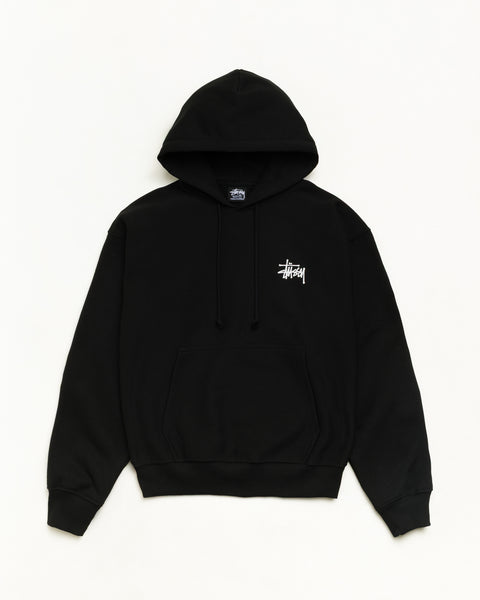 Basic Stussy Hood Unisex Long Sleeve In Black