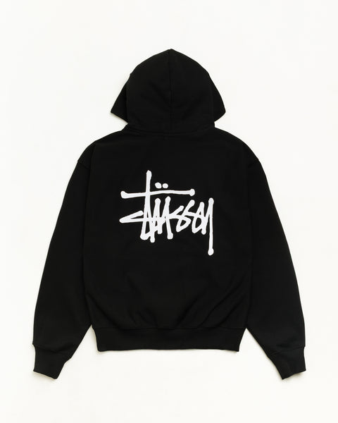 Basic Stussy Hood Unisex Long Sleeve In Black